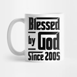 Blessed By God Since 2005 18th Birthday Mug